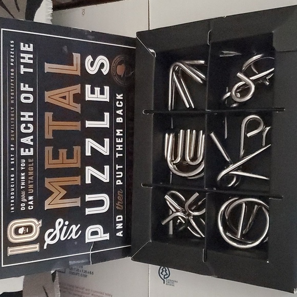 Brain Drain Puzzle Games Heavy Metal Twist Apart Office Party Gift - Picture 2 of 5